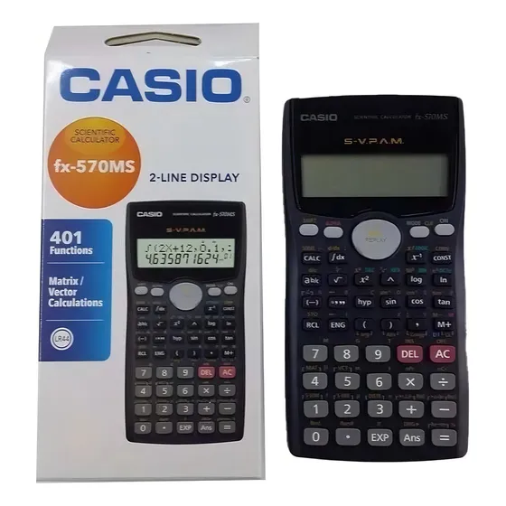 Calculadora Casio Fx-570ms 2-line Display Color Gris Oscuro
