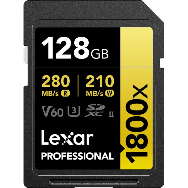 Memória SD de 128 GB Lexar Professional Sdxc UHS-II V60 4k