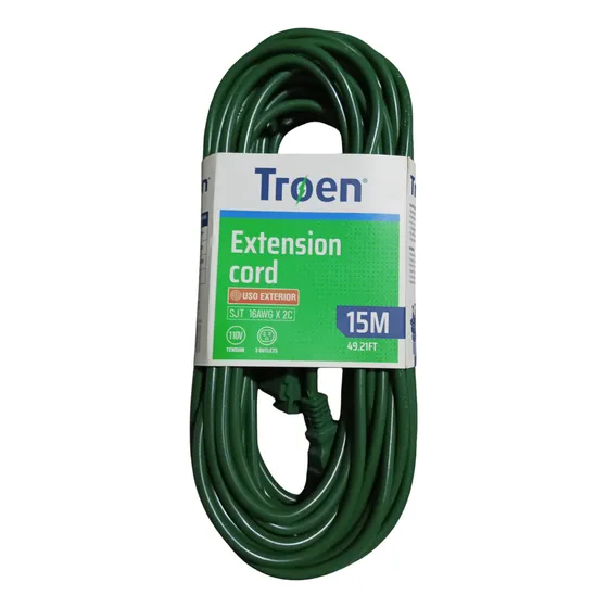 Extensión Electrica 15m Marca Troen