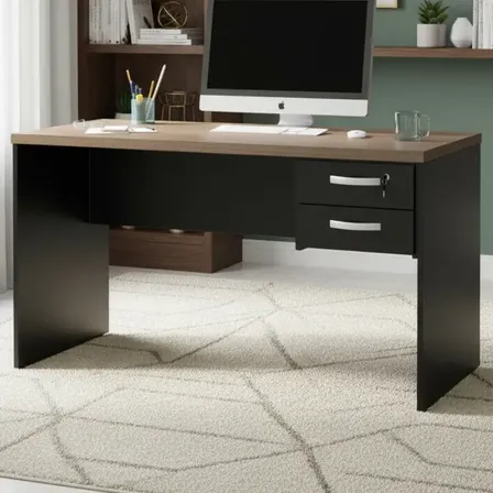 Mesa De Escritório 1.20x60 Com Gaveteiro Tampo 30mm Netmobil