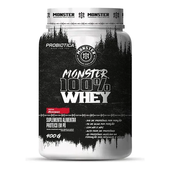 Monster 100% Whey 900g - Probiótica