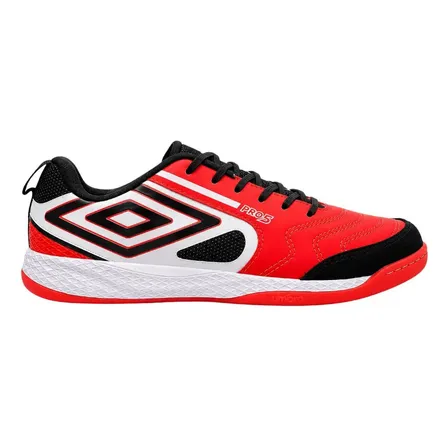 Chuteira Umbro Pro 5 Bump Futsal Coral Oficial - Original Coral Branco Preto 37 Br