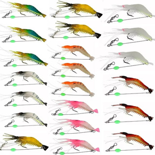 Pañuelo De Pesca Luminiscente Realista De Camarón 21 Pzs Pañuelo De Pesca Luminiscente Realista De Camarón 21 Pzs