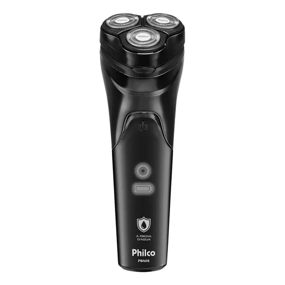 Barbeador Elétrico Pba08 À Prova Dágua Bivolt Philco Preto