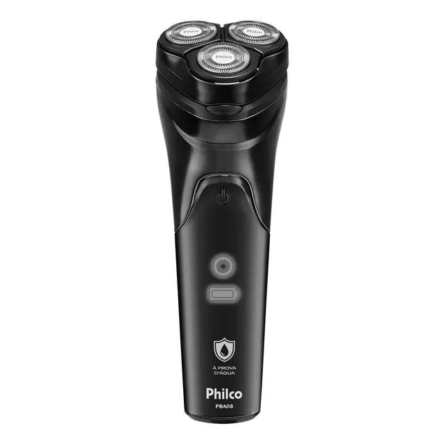 Barbeador Elétrico Pba08 À Prova Dágua Bivolt Philco Preto