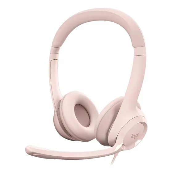 Auriculares Usb Logitech H390 Para Computadora 20 Hz - 20 Kh Color Rose Luz NA