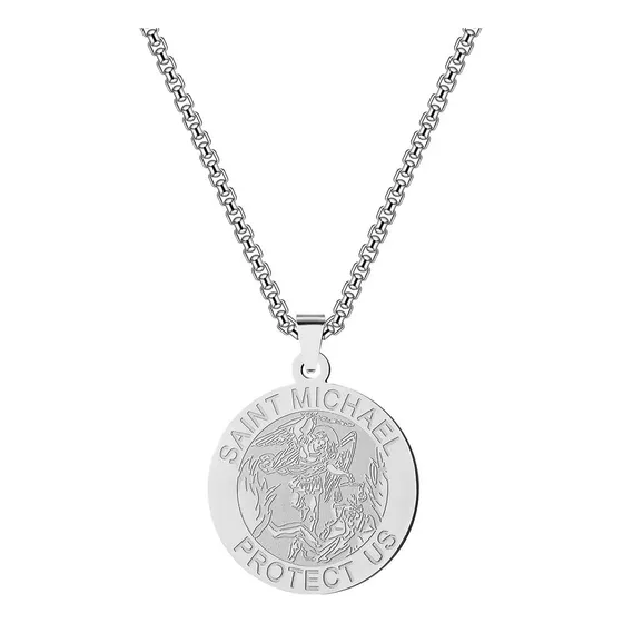 Koedln Collar Con Colgante De San Miguel, Amuleto De Medalla