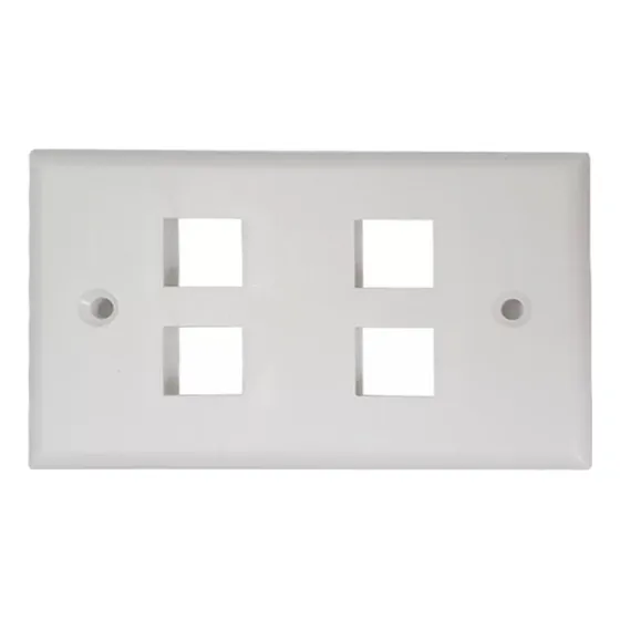 Face Plate Blanco 4x2 4 Puerto Faceplate Coupler Rj45