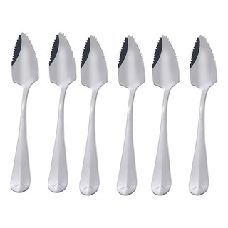 Nuevo Cutlery Cups - Cuchara Dentada Para Helado (metal, 6 Nuevo Cutlery Cups - Cuchara Dentada Para Helado (metal, 6