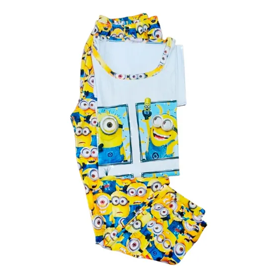 Pijamas Para Mujer En Polilicra Pantalón Y Camisa En Algodón