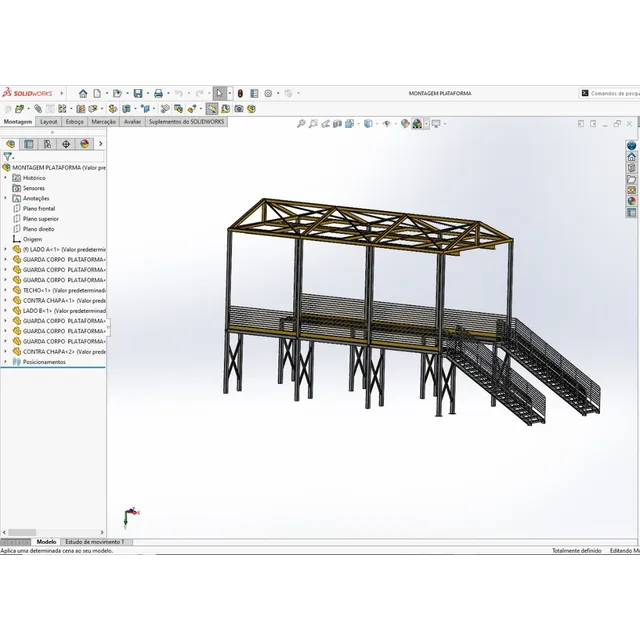 Projetista Mecânico E Linha De Vida Em 2d E 3d.