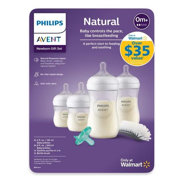 Set De Biberones Avent Natural Response Con Chupón Y Cepillo