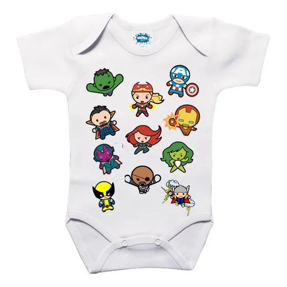 Body De Bebe Personalizado Marvel 1