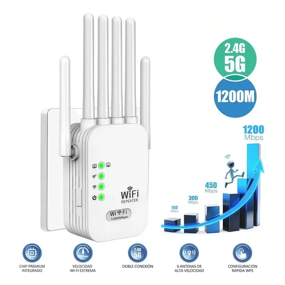 Repetidor Wi-fi Dual Band 1200 Mbps 6 Antenas