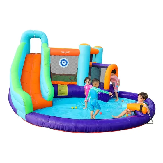 Airmyfun Tobogan Acuatico Inflable Casa Para Humedo Seco