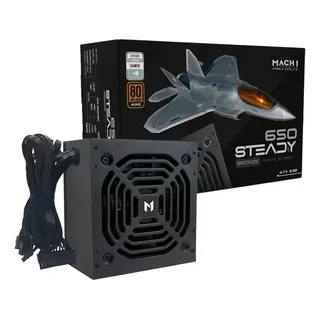 Fonte Mach1 Steady 650w 80 Plus Bronze Pfc Selo Teclab Preto
