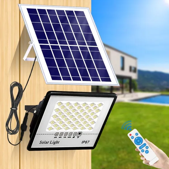 Luz Solar Calle Para Exterior Lumene Inundacion Led Al