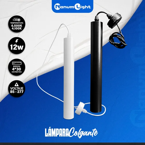 Lampara Colgante Negro Y Blanco, Nanum Light