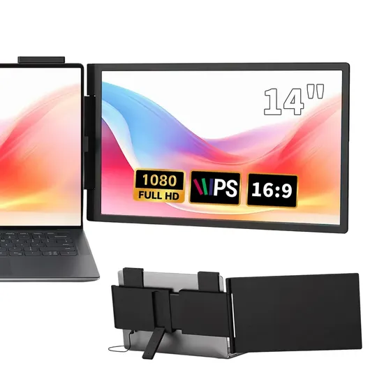 Monitor Portátil 14'' 1080p Dual Screen Rotação Hdmi Usb-c Iigenai-godoi