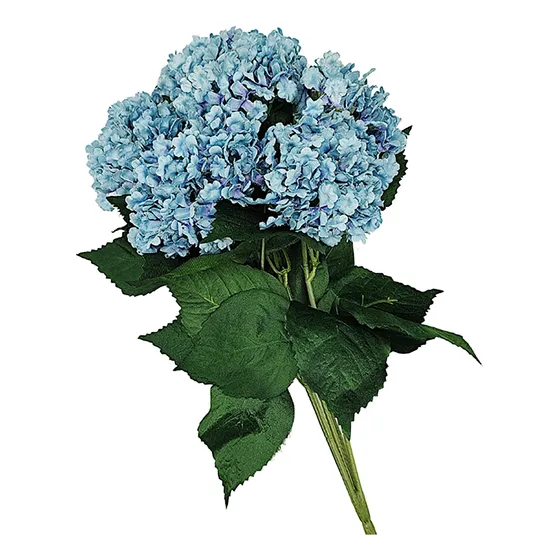 Ramo De Flor Mini Hortensia Artificial En Terciopelo