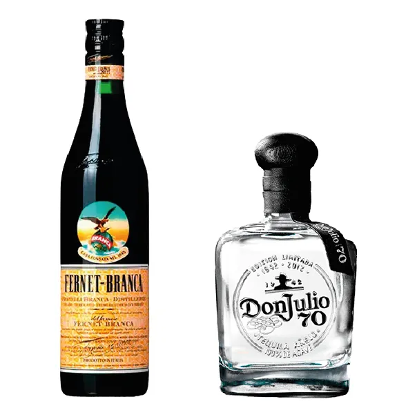 1 Licor Fernet-braga 750ml Y 1 Teq Don Julio 70 700 Ml