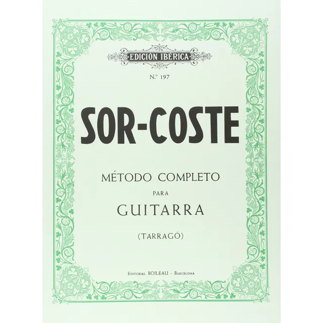 Método De Guitarra  -  Coste, Napoléon/sor, Fernando/tarrag