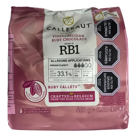 Chocolate Ruby Callebaut 33,1% 400grs