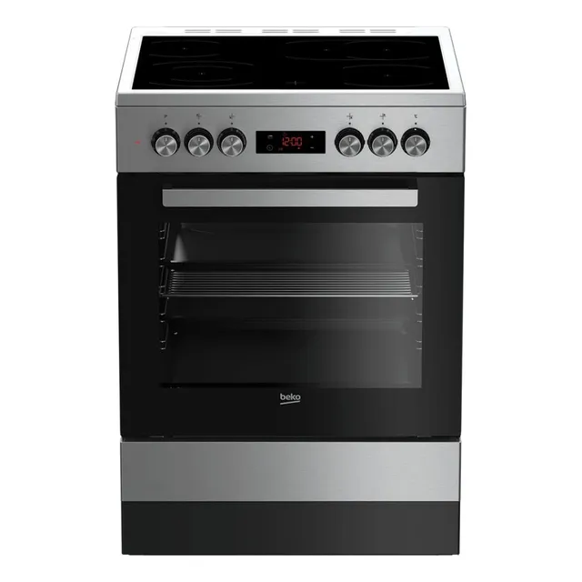 Cocina Beko FSM 67320 GXS color acero inoxidable con puerta con visor 220V