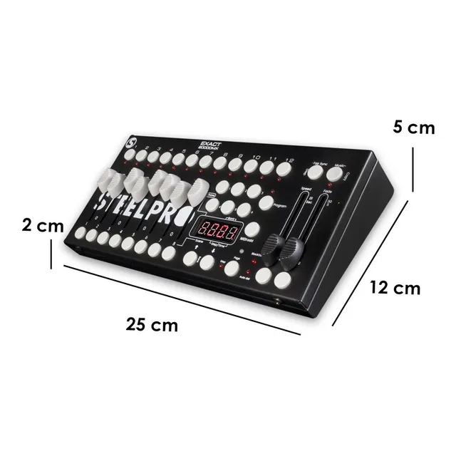 Controlador Dmx512 Steelpro Exact2000dmx 240escenas 192canal Color Negro