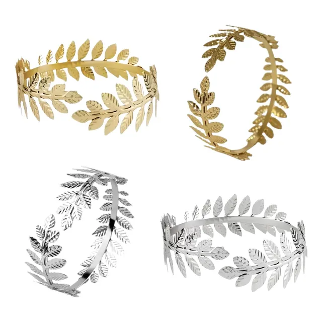 Brazaletes Pulseras Metálicas Hojas Estilo Griego