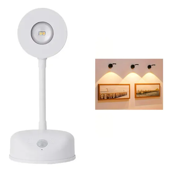 Spot Luminária Parede Sem Fio Para Quadros Fotos Escultura