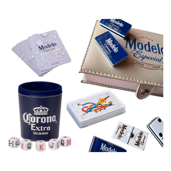 Domino Modelo Especial Cubilete Corona Extra Baraja Española