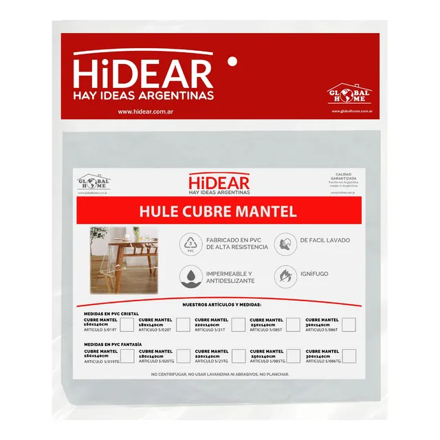 Cubremantel Hule Pvc Transparente Impermeable Con Borde 