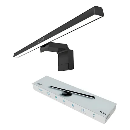 Luminária Barra Luz Led Ajustável Monitores Note Macbook Preto 127v