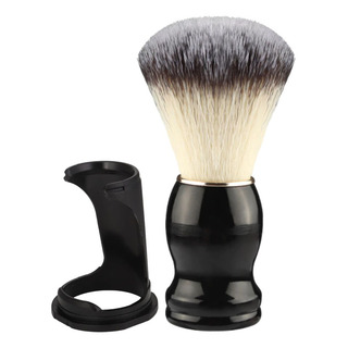 Pincel De Barba Pelo De Texugo Natural Barbear Com Suporte Pincel De Barba Pelo De Texugo Natural Barbear Com Suporte
