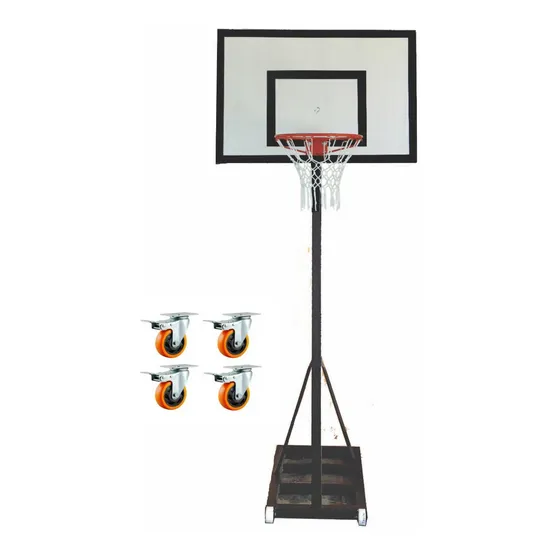 Jirafa Movil/altura Regul+tablero 120x80+aro+red C/ 4 Ruedas