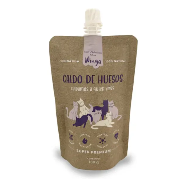 Caldo De Huesos Para Gatos 180 Grs. - Winga