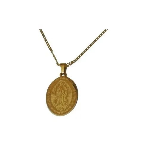 Collar O Cadenas En Acero Imagen Virgen De Guadalupe