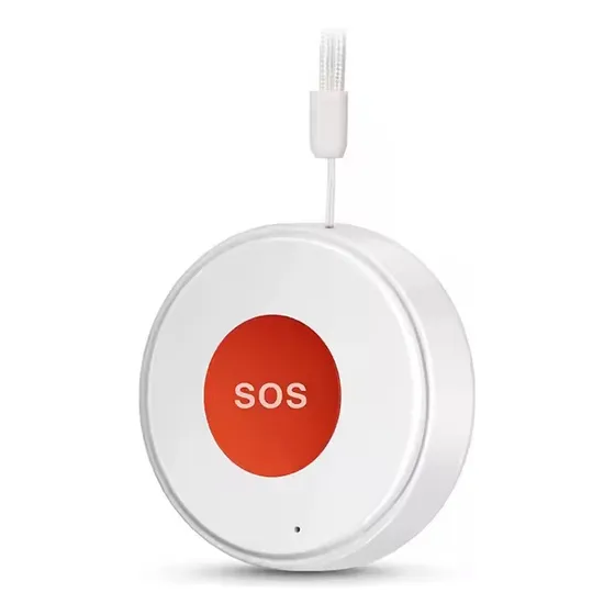 Botón De Pánico Sos Portátil Para Personas Mayores, Con Wifi Blanco