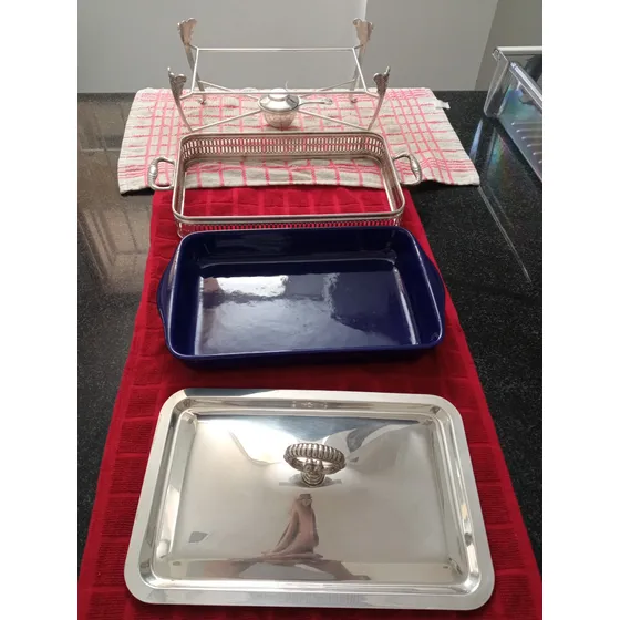 Banjeja De Servir Baño Plata