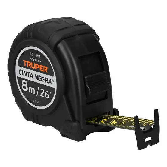 Wincha Cinta Negra 8 M Cinta 19 Mm Truper 11747