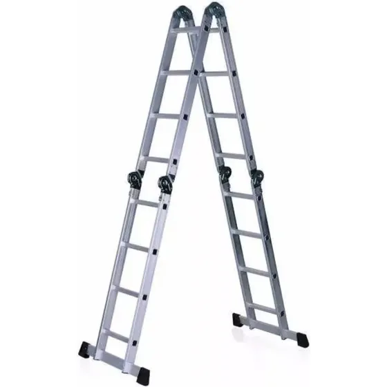 Escalera Multipropósito Waluminio Jd404 Andamio 16 Escalones