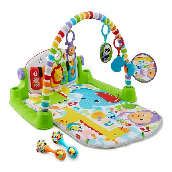 Tapete Gimnasio Para Bebe Piano Fisher Price Con Maracas Color Verde
