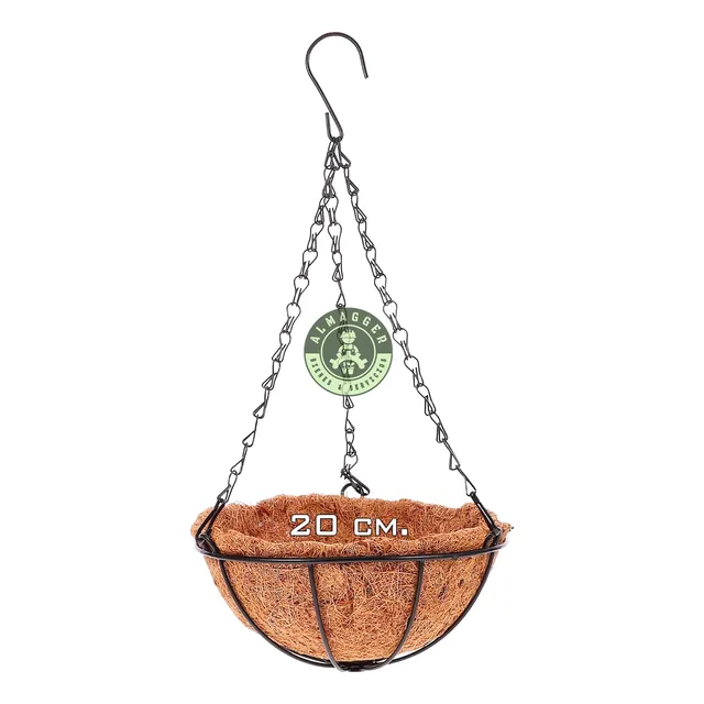 Maceta Colgante Fibra De Coco 20cm. (x 02 Und.)