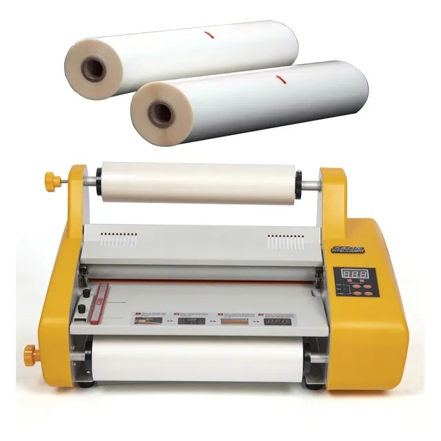 Laminadora WETTE Roll film 33cm Dos Lados En Frío Y Calor 2 Rollos de Película Precubierta