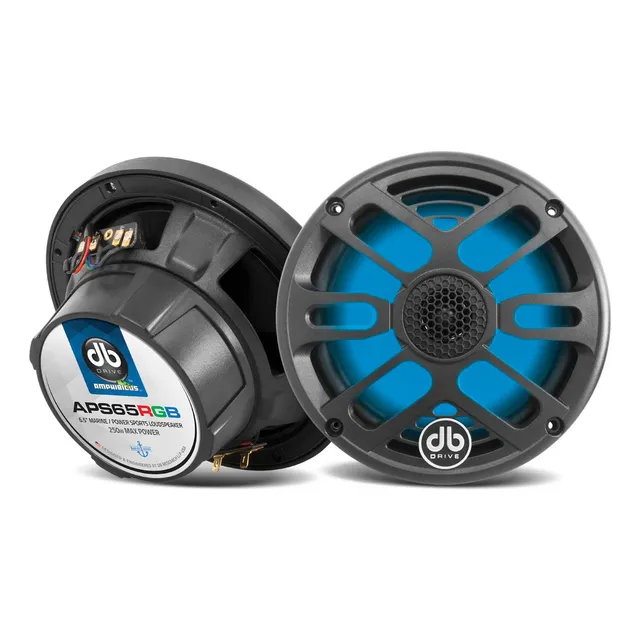 Par De Bocina Marina Db Drive 6.5 Led Rgb 250w Uv Protected Color Multicolor