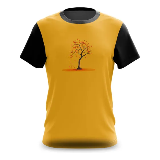 Camiseta Camisa Árvore Laranja Primavera