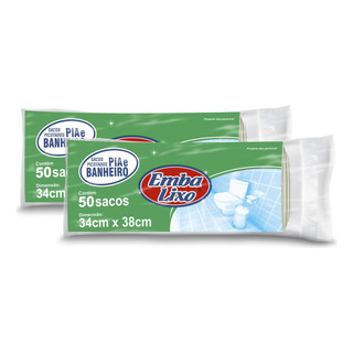 Saco De Lixo Banheiro Pia Cozinha Kit 100 Unidades 10 Litros Cor Branco Saco De Lixo Banheiro Pia Cozinha Kit 100 Unidades 10 Litros Cor Branco