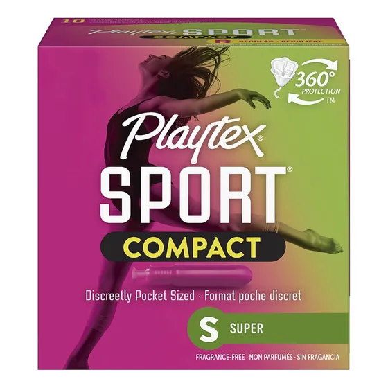 Tampones Playtex Sport Super Absorbency, Sin Fragancia, 18 U