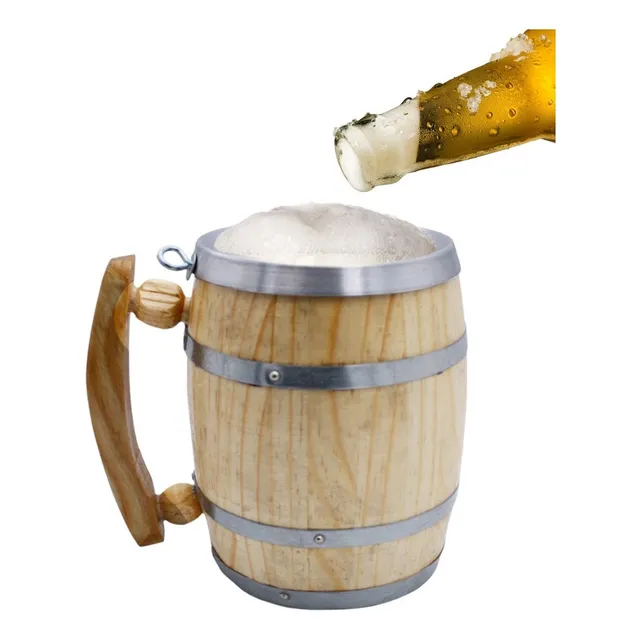 Tarro Cervecero Vaso Aluminio Extraíble Vikingo Barril 750ml Color Mediano 750 Ml